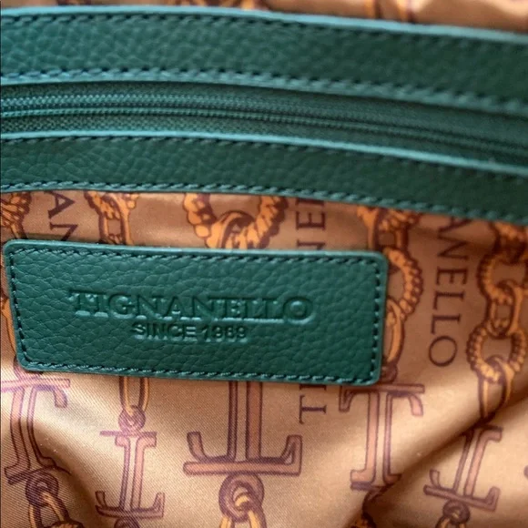 NWT Tignanello Suede Zip Slouch shoulder handbag - Picture 8 of 13